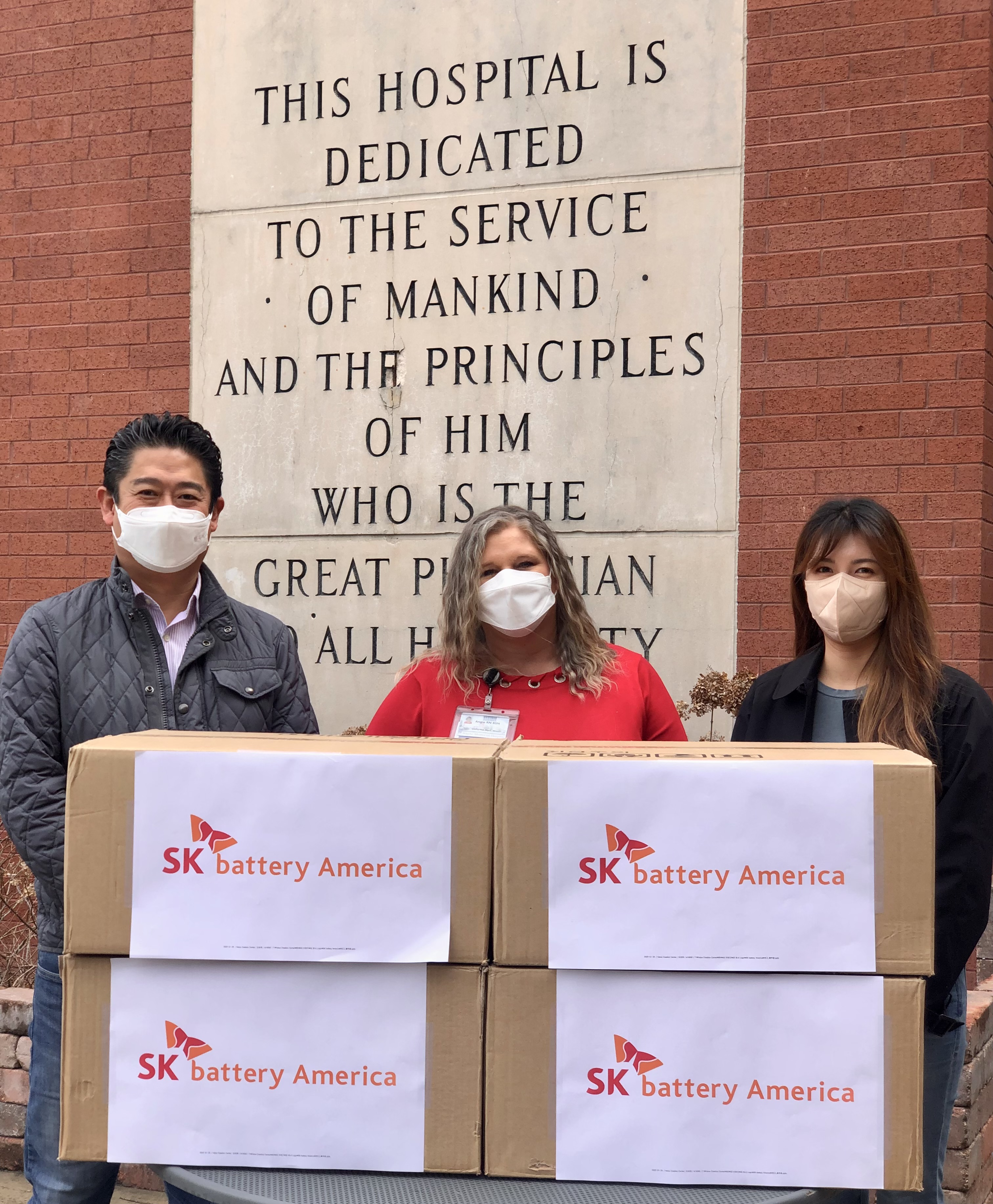 KN95 Masks donated to Wayne Memorial via Partnership with   Congressman Buddy Carter and SK Battery America